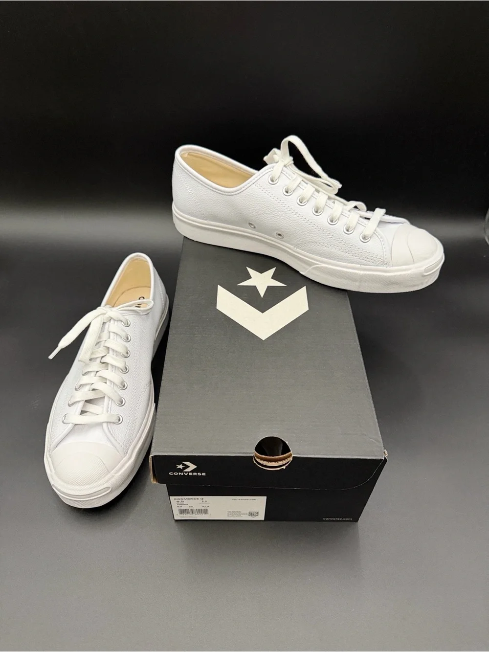Converse Jack Purcell Leather Sneakers | Men's 9.5 / Women's 11
